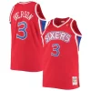 Attraente Allen Iverson Philadelphia 76ers 1996/97 Big & Tall Hardwood Classics Swingman Jersey Red/Black/Royal/White