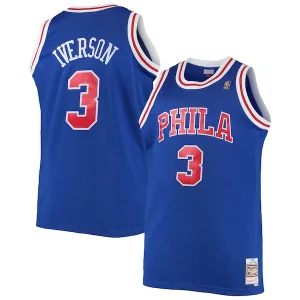 Gorgeous Fascinante Raffinato Allen Iverson Philadelphia 76ers 1996/97 Big & Tall Hardwood Classics Swingman Jersey Royal/Black/Red/White