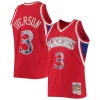 Attraente Prestigioso Allen Iverson Philadelphia 76ers 1996/97 Hardwood Classics NBA 75th Anniversary Diamond Swingman Jersey Red