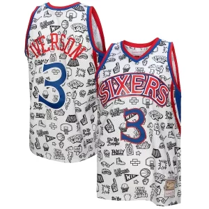 Elegante Raffinato Allen Iverson Philadelphia 76ers 1996/97 Swingman Jersey White