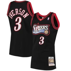 Elegante Sofisticato Prestigioso Allen Iverson Philadelphia 76ers 1997/98 Hardwood Classics Authentic Jersey Black