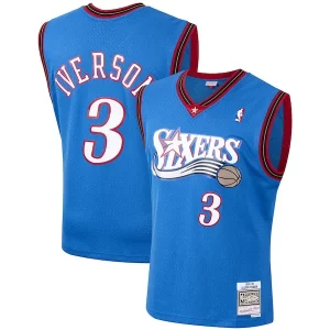 Eccezionale Allen Iverson Philadelphia 76ers 1999/2000 Hardwood Classics Swingman Jersey Royal