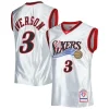 Duraturo Bellissimo Versatile Allen Iverson Philadelphia 76ers 2000/01 Hardwood Classics 75th Anniversary Swingman Jersey Platinum