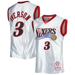 Duraturo Bellissimo Versatile Allen Iverson Philadelphia 76ers 2000/01 Hardwood Classics 75th Anniversary Swingman Jersey Platinum