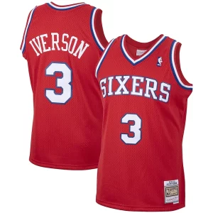 Eccezionale Fantastico Comodo Allen Iverson Philadelphia 76ers 2001/02 Hardwood Classics Swingman Jersey Red