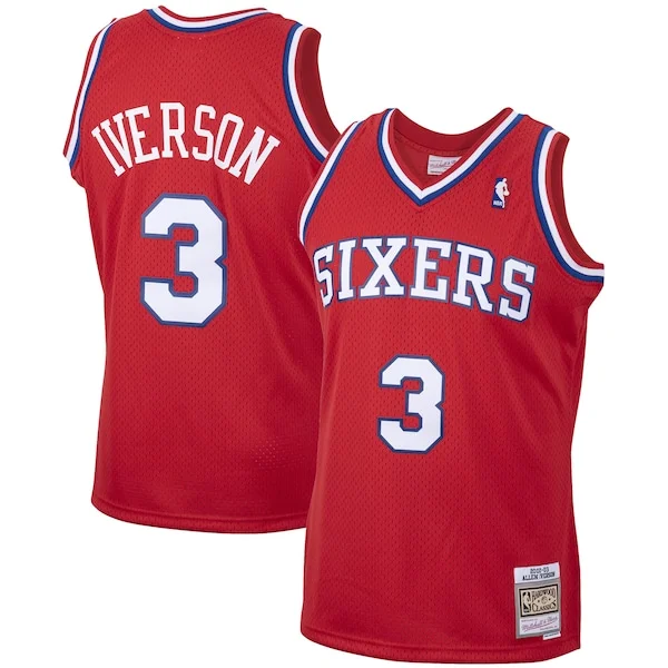 Duraturo Versatile Allen Iverson Philadelphia 76ers 2001/02 Hardwood Classics Swingman Jersey Red/White