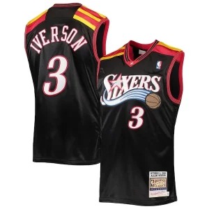 Resistente Allen Iverson Philadelphia 76ers 2006 Hardwood Classics Authentic Jersey Black/Red/White