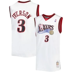 Versatile Raffinato Allen Iverson Philadelphia 76ers Big & Tall Hardwood Classics 1996/97 Swingman Jersey White/Black/Red/Royal