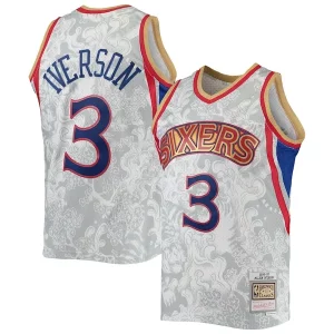 Lussuoso Bellissimo Allen Iverson Philadelphia 76ers Hardwood Classics 1996/97 Lunar New Year Swingman Jersey White