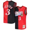 Lussuoso Gorgeous Allen Iverson Philadelphia 76ers Hardwood Classics 2000/01 Split Swingman Jersey Black/Red