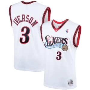 Versatile Bellissimo Allen Iverson Philadelphia 76ers Hardwood Classics Swingman Jersey White/Royal