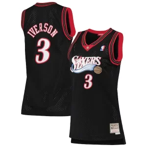 Eccezionale Pratico Allen Iverson Philadelphia 76ers Women's 2000/01 Hardwood Classics Swingman Jersey Black