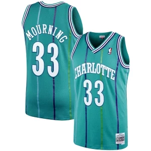 Splendido Comodo Alonzo Mourning Charlotte Hornets 1992/93 Hardwood Classics Swingman Jersey Teal