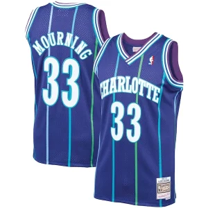 Classico Delizioso Alonzo Mourning Charlotte Hornets 1994/95 Hardwood Classics Swingman Jersey Purple