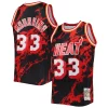 Comodo Bellissimo Alonzo Mourning Miami Heat 1996/97 Hardwood Classics Marble Swingman Jersey Black