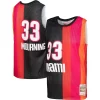 Meraviglioso Attraente Alonzo Mourning Miami Heat Hardwood Classics 2005/06 Split Swingman Jersey Black/Red