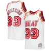 Accattivante Sofisticato Alonzo Mourning Miami Heat Hardwood Classics Swingman Jersey White