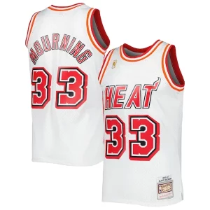Accattivante Sofisticato Alonzo Mourning Miami Heat Hardwood Classics Swingman Jersey White