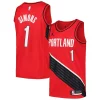 Carino Anfernee Simons Portland Trail Blazers Jordan Brand Swingman Player Jersey Statement Edition Red/Black