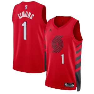 Carino Meraviglioso Eccezionale Anfernee Simons Portland Trail Blazers Jordan Brand Unisex Swingman Jersey Statement Edition Red