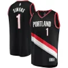 Robusto Elegante Bellissimo Anfernee Simons Portland Trail Blazers Youth Fast Break Player Jersey Icon Edition Black