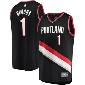 Robusto Elegante Bellissimo Anfernee Simons Portland Trail Blazers Youth Fast Break Player Jersey Icon Edition Black