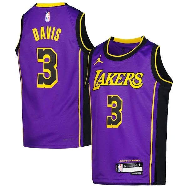 Trendy Comodo Accattivante Anthony Davis Los Angeles Lakers Jordan Brand Youth Swingman Jersey Statement Edition Purple