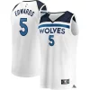 Gorgeous Anthony Edwards Minnesota Timberwolves Youth Fast Break Replica Player Jersey Association Edition White