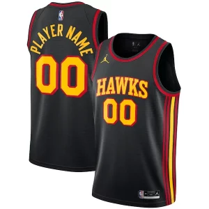 Trendy Incantevole Atlanta Hawks Jordan Brand Swingman Custom Jersey Statement Edition Black