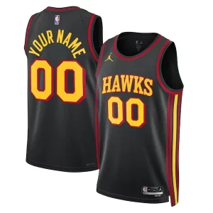 Duraturo Ottimo Atlanta Hawks Jordan Brand Unisex 2022/23 Swingman Custom Jersey Statement Edition Black
