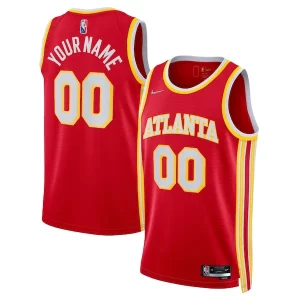 Fantastico Gorgeous Fascinante Atlanta Hawks Nike 2021/22 Diamond Swingman Custom Jersey Icon Edition Red