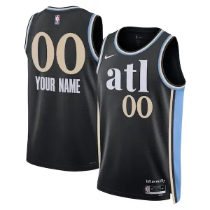 Comodo Meraviglioso Resistente Atlanta Hawks Nike Unisex 2023/24 Custom Swingman Jersey Black City Edition