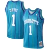 Attraente Sofisticato Raffinato Baron Davis Charlotte Hornets 1999/00 Hardwood Classics Swingman Jersey Teal