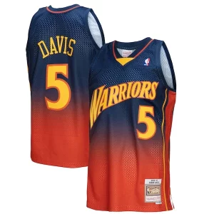 Duraturo Trendy Baron Davis Golden State Warriors 2006/07 Hardwood Classics Fadeaway Swingman Player Jersey Navy/Orange