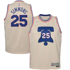 Duraturo Moderno Incantevole Ben Simmons Philadelphia 76ers Nike Youth 2020/21 Swingman Player Jersey Cream Earned Edition