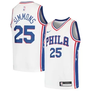 Carino Ben Simmons Philadelphia 76ers Nike Youth Swingman Jersey White/Royal