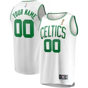 Accattivante Stupendo Boston Celtics 2024 NBA Finals Champions Custom Fast Break Jersey White Association Edition