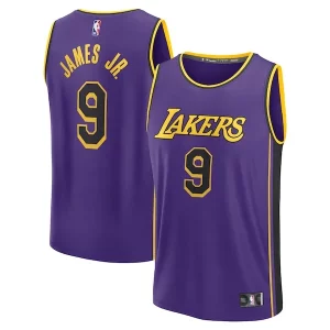Resistente Lussuoso Bronny James Los Angeles Lakers Fast Break Replica Player Jersey Statement Edition Purple