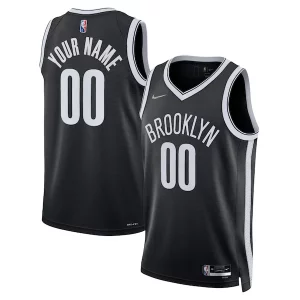 Delizioso Brooklyn Nets Nike 2021/22 Diamond Swingman Custom Jersey Icon Edition Black