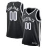 Accattivante Brooklyn Nets Nike Unisex Swingman Custom Jersey Black Icon Edition