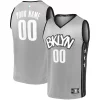 Splendido Comodo Brooklyn Nets Youth Custom Fast Break Replica Jersey Gray Statement Edition