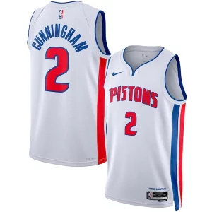 Eccezionale Moderno Cade Cunningham Detroit Pistons Nike Unisex Swingman Jersey Association Edition White/Blue