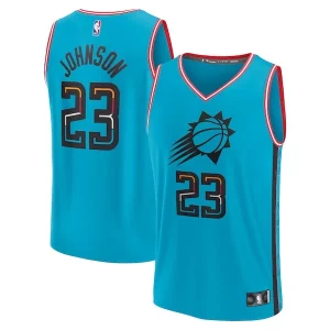 Ottimo Attraente Elegante Cameron Johnson Phoenix Suns Youth 2022/23 Fast Break Jersey City Edition Turquoise