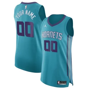 Bellissimo Comodo Raffinato Charlotte Hornets Jordan Brand Authentic Custom Jersey Teal Icon Edition