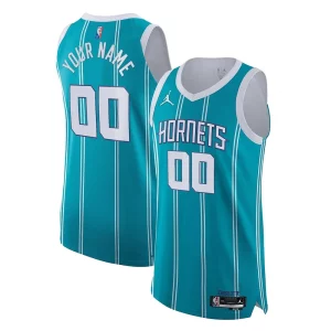Accattivante Raffinato Charlotte Hornets Nike 2021/22 Diamond Swingman Authentic Custom Jersey Icon Edition Teal