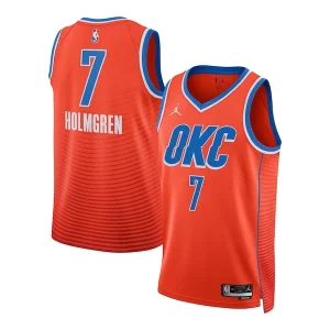 Accattivante Sofisticato Chet Holmgren Oklahoma City Thunder Jordan Brand Unisex Swingman Jersey Statement Edition Orange