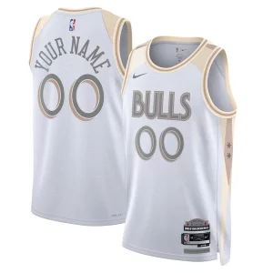 Pratico Resistente Chicago Bulls Nike Unisex 2024/25 Custom Swingman Jersey City Edition White