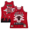 Delizioso Robusto Chicago Bulls x Tats Cru Hardwood Classics Fashion Jersey Red