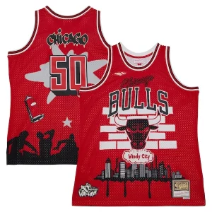 Delizioso Robusto Chicago Bulls x Tats Cru Hardwood Classics Fashion Jersey Red