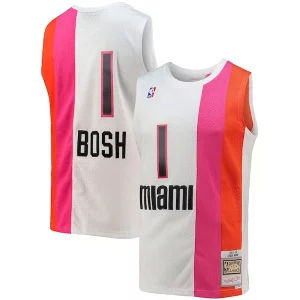 Incantevole Fascinante Chris Bosh Miami Heat 2001/02 Hardwood Classics Swingman Jersey White
